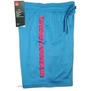 Under Armour Shorts Boys Athletic UA Logo BTS Sports HeatGear Prototype Wordmark